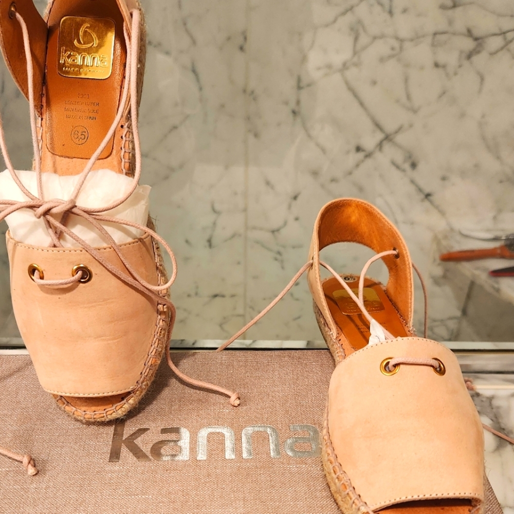 Made in Spain, Kanna lace up espadrilles.  Size 6.5